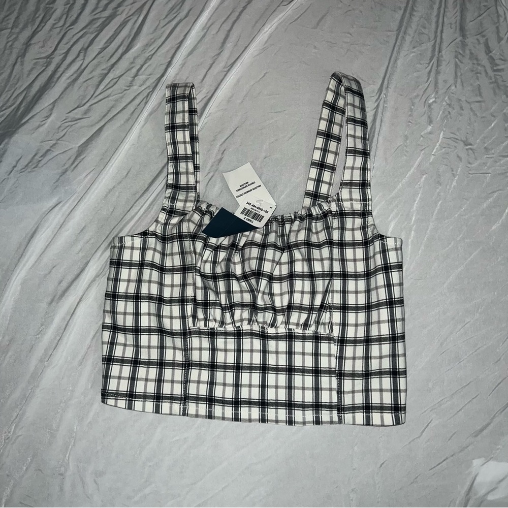 Hollister plaid tank crop top